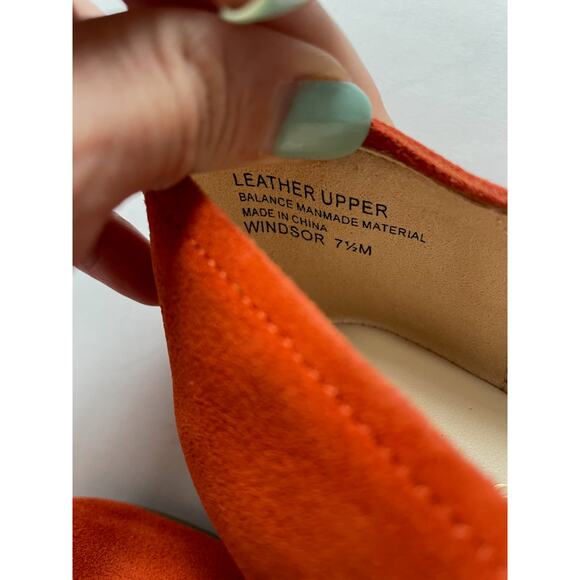 Violet & Red Leather Suede Ballet Flat Orange Size 7.5 NEW - Picture 7 of 7